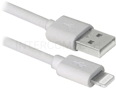 Кабель Defender USB кабель ACH01-03BH белый, USB(AM)-Lightning, 1м (87479)