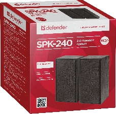 Колонки DEFENDER SPK-240 2.0 black (2x3 Вт, USB пит, раз. д. науш.)  65224