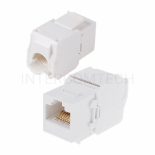 Rexant Модуль Keystone Jack RJ-45(8P8C), UTP неэкранированный, категория 5e, тип 90 градусов, самозажимной, белый