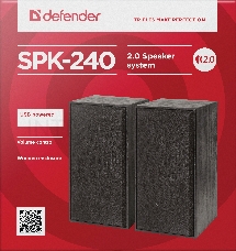 Колонки DEFENDER SPK-240 2.0 black (2x3 Вт, USB пит, раз. д. науш.)  65224