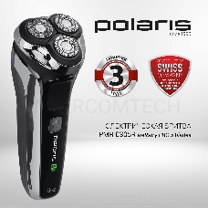 Бритва Polaris PMR 0305R wet&dry PRO 5 blades элктрическая , черный/хром