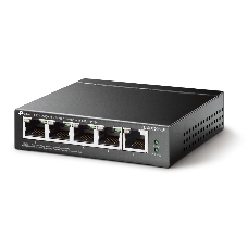 Коммутатор TP-Link 8-Port 10/100Mbps Unmanaged Switch with 4-Port PoE, metal case, desktop mount, PoE budget 41W.