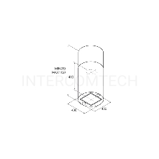 Вытяжка каминная JET AIR PIPE ISLAND WH/A/43 / 43 см,  290 Вт, кнопочное управление, 1200 куб. м. , белая