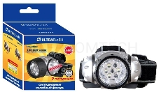 Фонарь ULTRAFLASH LED5351  налобн металлик 7led 3 реж 3xr03 пласт коробка