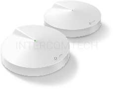 Роутер беспроводной TP-Link Deco M9 Plus (DECO M9 PLUS(2-PACK)) AC2200 10/100/1000BASE-TX белый (упак.:2шт)