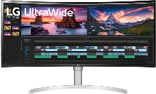 МОНИТОР 38 LG 38WN95C-W White Сurved (IPS, LED, Wide, 3840x2160, 144Hz, 1ms, 178°/178°, 450 cd/m, 1000:1, +DP, +2хHDMI,