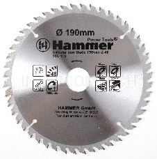 Диски отрезные,пильные,шлифовальные Диск пильный Hammer Flex 205-113 CSB WD  190мм*48*30/20/16мм по дереву [30663]