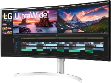 МОНИТОР 38 LG 38WN95C-W White Сurved (IPS, LED, Wide, 3840x2160, 144Hz, 1ms, 178°/178°, 450 cd/m, 1000:1, +DP, +2хHDMI,