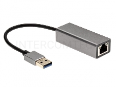 Кабель-переходник USB 3.0 (Am) --> LAN RJ-45 1000 Mbps, Alum Shell, Aopen/Qust <ADU312M>