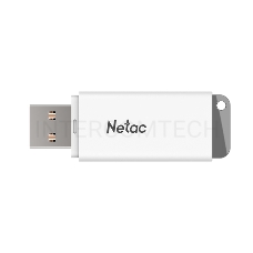 Флеш Диск Netac U185 64Gb <NT03U185N-064G-20WH>, USB2.0, с колпачком, пластиковая белая