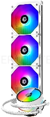 Комплект водяного охлаждения ID-COOLING ZOOMFLOW 360 XT SNOW LGA20XX/LGA115X/AM4/AM3/+/AM2/+/FM2/+/FM1(4шт/кор,TDP 350W, cнежно-белый, ARGB FAN and PUMP, PWM, TRIPLE FAN 120mm) RET