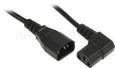 Кабель питания Hyperline PWC-IEC13A-IEC14-3.0-BK монитор-компьютер IEC 320 C13 (угловая) - IEC 320 C14 (3x1.0), 10A, прямая вилка, 3м, цвет черный