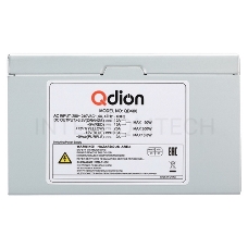 Блок питания 400Вт QDION ATX 400W, 120mm, 3xSATA, 1xPCI-e, nonPFC