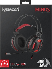 Гарнитура GAMING MINOS RED/BLACK REDRAGON 78368 DEFENDER