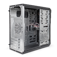Корпус Exegate EX284023RUS Minitower BA-202 Black, mATX, <AA500, 80mm>, 2*USB, Audio