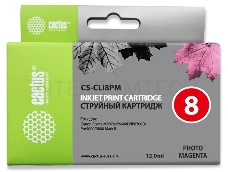 Картридж струйный Cactus CS-CLI8PM пурпурный для Canon MP970 iP6600D iP6700D Pro9000 (12ml)