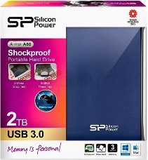 Внешний жесткий диск Silicon Power USB 3.0 2Tb A80 Armor 2.5 синий