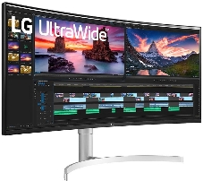 МОНИТОР 38 LG 38WN95C-W White Сurved (IPS, LED, Wide, 3840x2160, 144Hz, 1ms, 178°/178°, 450 cd/m, 1000:1, +DP, +2хHDMI,