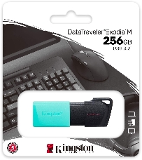 Флеш Диск Kingston 256Gb DataTraveler DTXM DTXM/256GB USB3.2 черный/зеленый