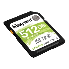 Флеш карта SDXC 512Gb Class10 Kingston SDS2/512GB Canvas Select Plus w/o adapter