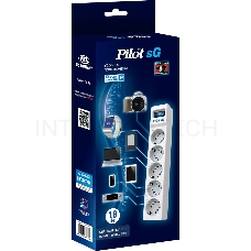 Сетевой фильтр ZIS PILOT Surge protector Pilot SG5 5 outlets (GP), 10A / 2.2kVt, automatic circuit-breaker, 1.8 m