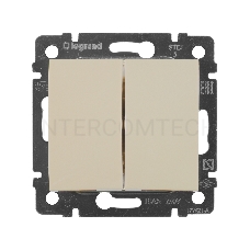 Электроустановочные изделия Legrand Legrand 774305 Выключатель Valena двухклавишный 10 AX(слоновая кость)