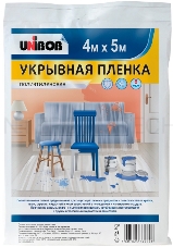 Материал укрывной Unibob полиэтилен прозрачный 8мкм дл.:5м ш.:4м (40186)
