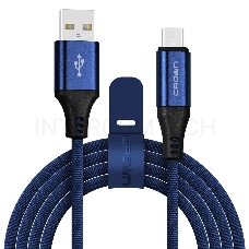 Кабель Crown USB - microUSB CMCU-3103M blue