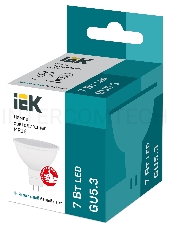 Лампа Iek LLE-MR16-7-230-40-GU5 светодиодная ECO MR16 софит 7Вт 230В 4000К GU5.3 IEK