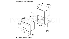 Микроволновая печь SIEMENS BE634LGS1M iQ700 Встраиваемая, 382 x 594 x 318 21л 900W гриль TouchControl 10 автопрограмм открытие двери с кнопки