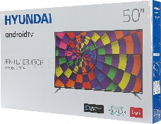 Телевизор LED Hyundai 50 H-LED50EU7008 черный/Ultra HD/60Hz/DVB-T2/DVB-C/DVB-S2/USB/WiFi/Smart TV (RUS)