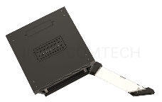 Шкаф телекоммуникационный настенный Hyperline TWB, 19, 6U, 367х600х600 мм (ВхШхГ), дверь: стекло, разборный, цвет: чёрный