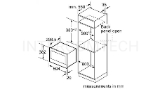 Микроволновая печь SIEMENS BE634LGS1M iQ700 Встраиваемая, 382 x 594 x 318 21л 900W гриль TouchControl 10 автопрограмм открытие двери с кнопки