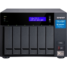 Сетевое хранилище без дисков SMB QNAP TVS-672XT-i3-8G 6-Bay NAS, Intel Core i3-8100T 4-core 3.1 GHz Processor, 8GB DDR4 RAM (max 32GB RAM), 6x 2.5