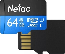 Флеш карта microSDHC 64GB Netac P500 <NT02P500STN-064G-S>  (без SD адаптера) 80MB/s