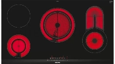Варочная панель SIEMENS ET975FKB1Q iQ300 Встраиваемая электрическая, 45x912x520 4 зоны готовки 17 уровней мощности touchSlider блокировка от детей