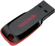 Флеш Диск Sandisk 64Gb Cruzer Blade SDCZ50-064G-B35 USB2.0 черный/красный