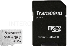 Флеш карта microSD 256GB Transcend microSDXC Class 10 UHS-I U3, V30, A1, (SD адаптер), TLC