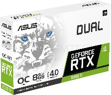 Видеокарта ASUS DUAL-RTX3060TI-O8GD6X-WHITE 8192Mb 256 GDDR6X 1710/19000 HDMIx1 DPx3 HDCP Ret