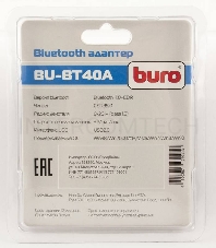 Адаптер USB Buro BU-BT40A Bluetooth 4.0+EDR class 1.5 20м черный