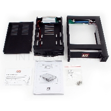 Салазки Mobile rack 3,5 SATA I/II/III AgeStar SR3P-S-1F (BLACK), пластик, чёрный