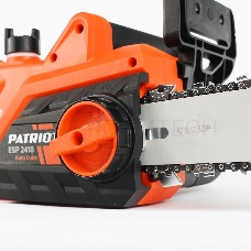 Пила цепная электрическая PATRIOT ESP 2418 , 2400Вт, 18/45см, 3/8, 1,3мм 62зв, плавный пуск, бесключевая натяжка цепи, термозащита