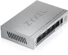 Коммутатор Zyxel GS1005HP Switch PoE +, 5xGE (4xPoE +), desktop, metal, silent, PoE budget 60 W