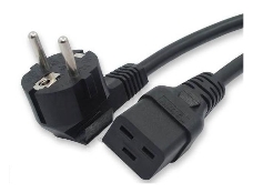 Кабель питания Hyperline PWC-IEC19-SHM-1.8-BK (Shucko+C19) (3x1.5), 1.8м