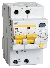 Выключатель автоматический дифференциального тока 2п C 32А 30мА тип AC 4.5кА АД-12 ИЭК MAD10-2-032-C-030