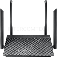 Маршрутизатор беспроводной Asus RT-AC1200 10/100BASE-TX черный (Dual Band)