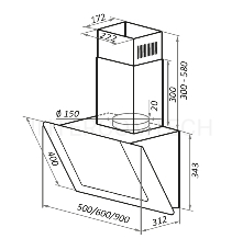 ВЫТЯЖКА MAUNFELD WIND PUSH 60 ЧЕРНЫЙ