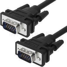 Кабель Greenconnect SVGA 3.0m чёрный, ферритовые кольца, OD8.0mm, 15M / 15M Premium, 28/28 AWG, двойной экран, GCR-50563