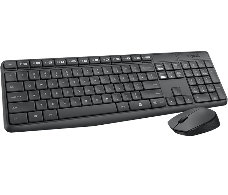 Клавиатура + мышь Logitech MK235 клав:черный мышь:черный USB беспроводная