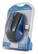 Мышь Oklick 485MW черный/синий оптическая (1200dpi) беспроводная USB (2but)